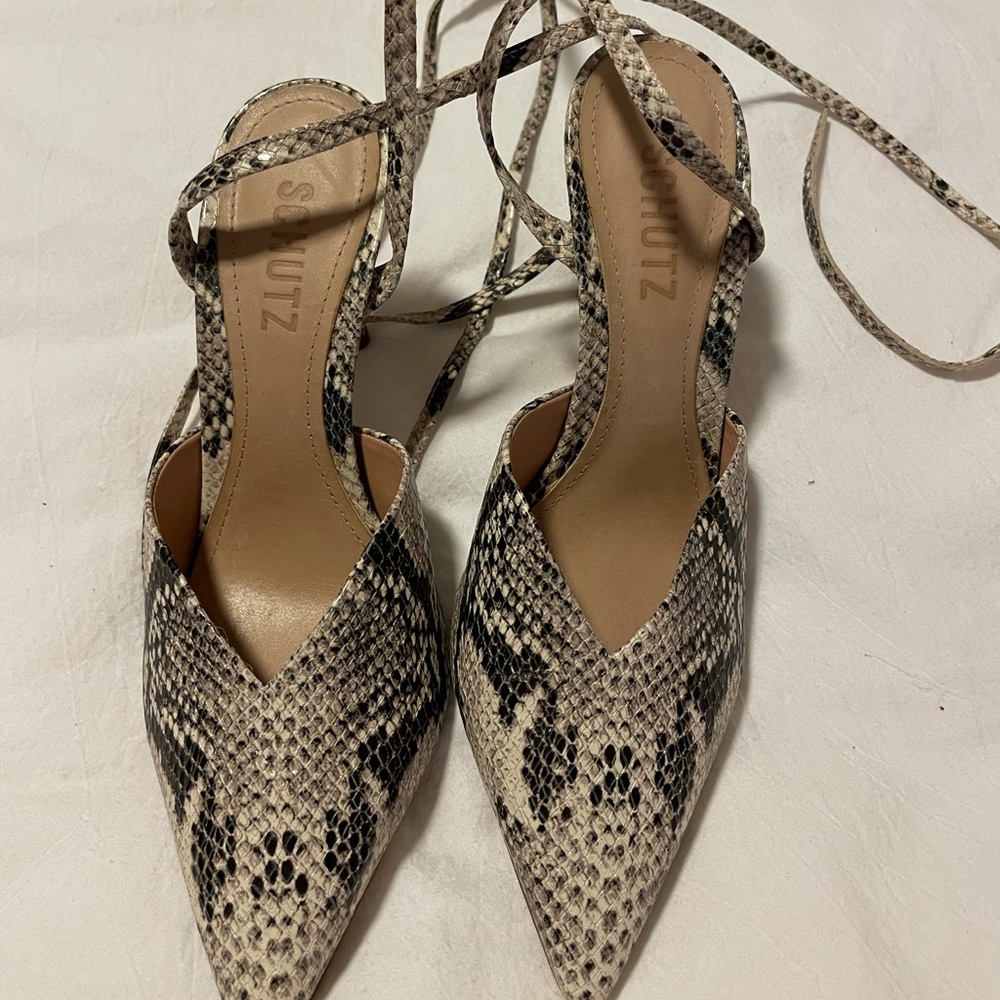 SCHULTZ SNAKESKIN HEEL
